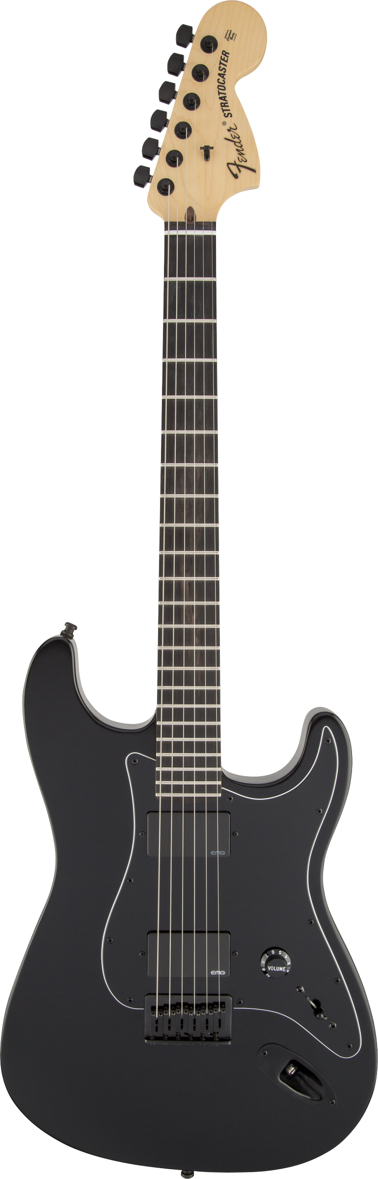 Fender Jim Root Stratocaster E-Gitarre, Ebony Fingerboard, Flat Black