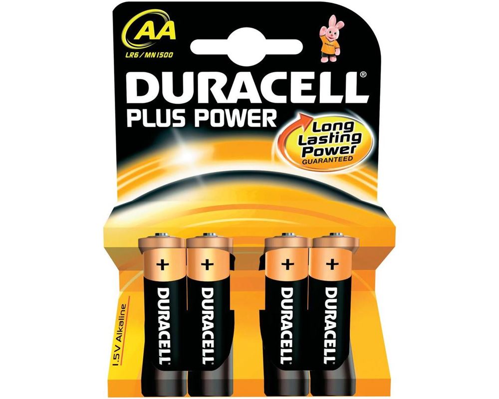 Duracell Plus Power Mignon (AA) Batterie Alkali-Mangan LR06 1.5V 4 Stk.