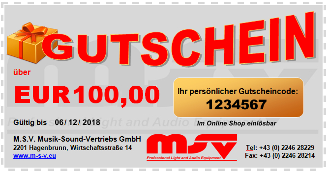 MSV Geschenksgutschein EUR 100,00