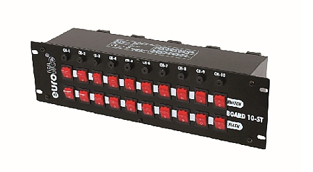10-channel switchpanel with closed backside, on/off switch