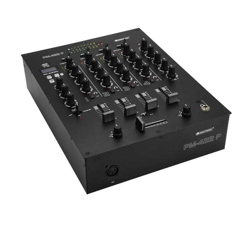 Omnitronic PM-422P 4-Kanal DJ-Mixer mit Bluetooth und USB-Player
