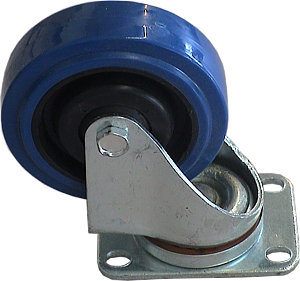 4" (10cm) Reifen (Rad), drehbar, blau