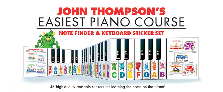 Note Finder & Keyboard Sticker SetJohn Thompson's Easiest Piano Course