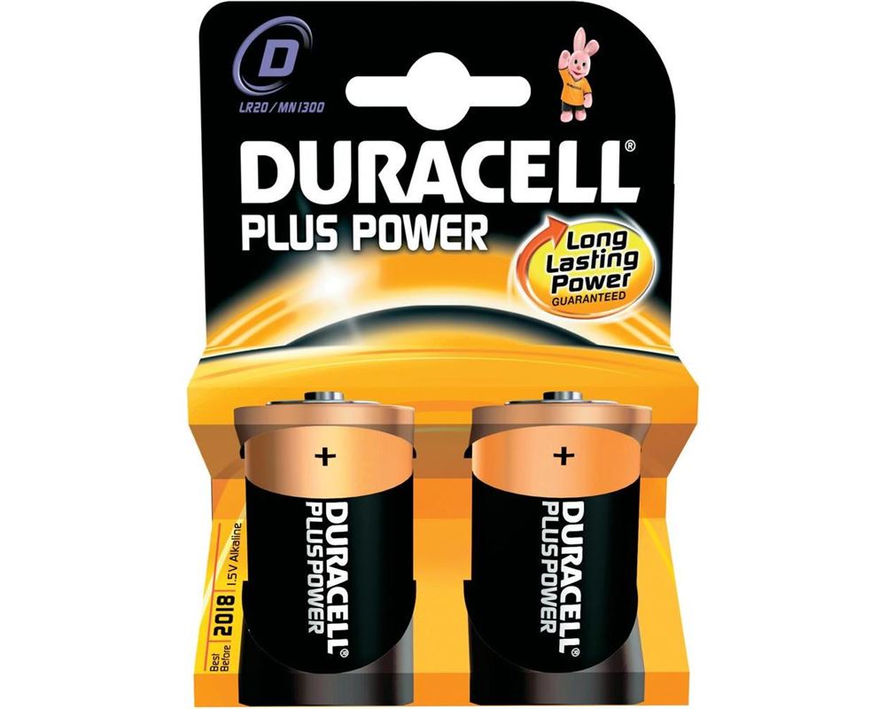 Duracell Plus Power Mono (D) Batterie Alkali-Mangan LR20 1.5V 2 Stk.