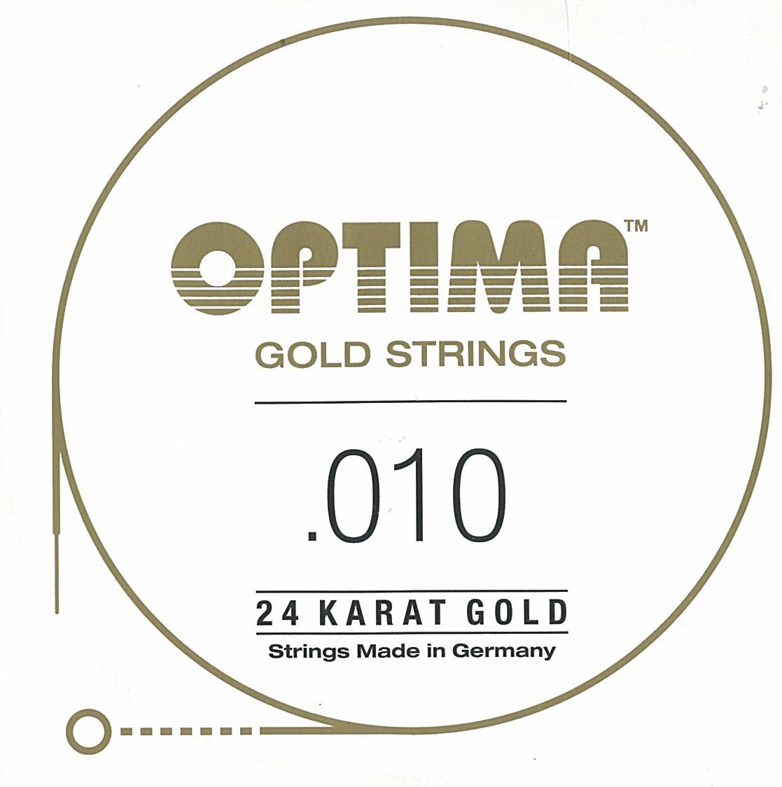 Optima Gold Einzelsaite 010 (E1) für Western Gitarre