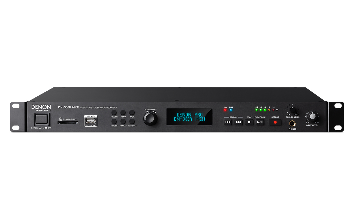 Denon Pro DN-300R MKII Solid-State SD/USB Audio Recorder