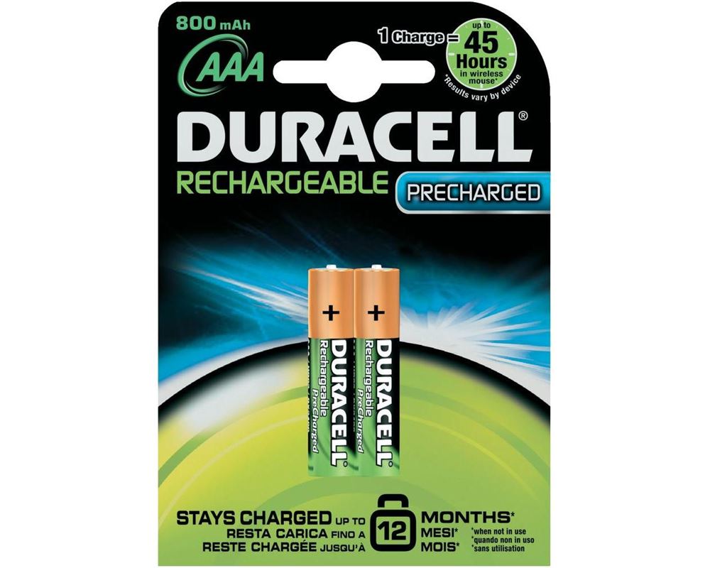 Duracell StayCharged Micro (AAA) Accu Batterie LR03 1.2V 2 Stk.