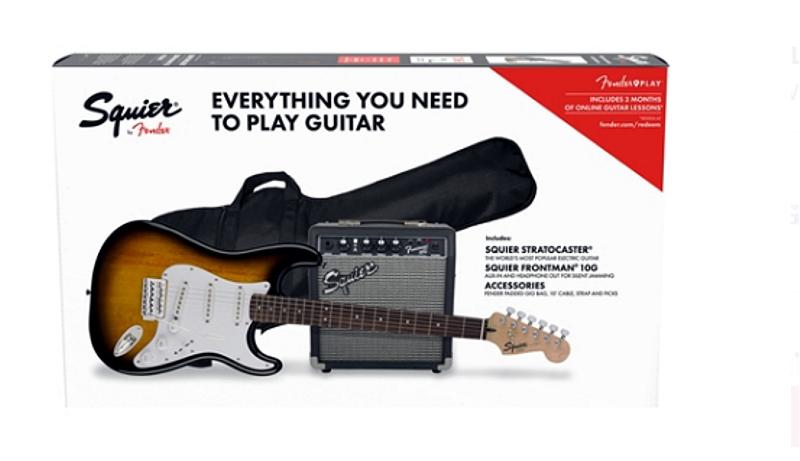 Fender Squier Set, Stratocaster BSB mit Frontman 10G Amp
