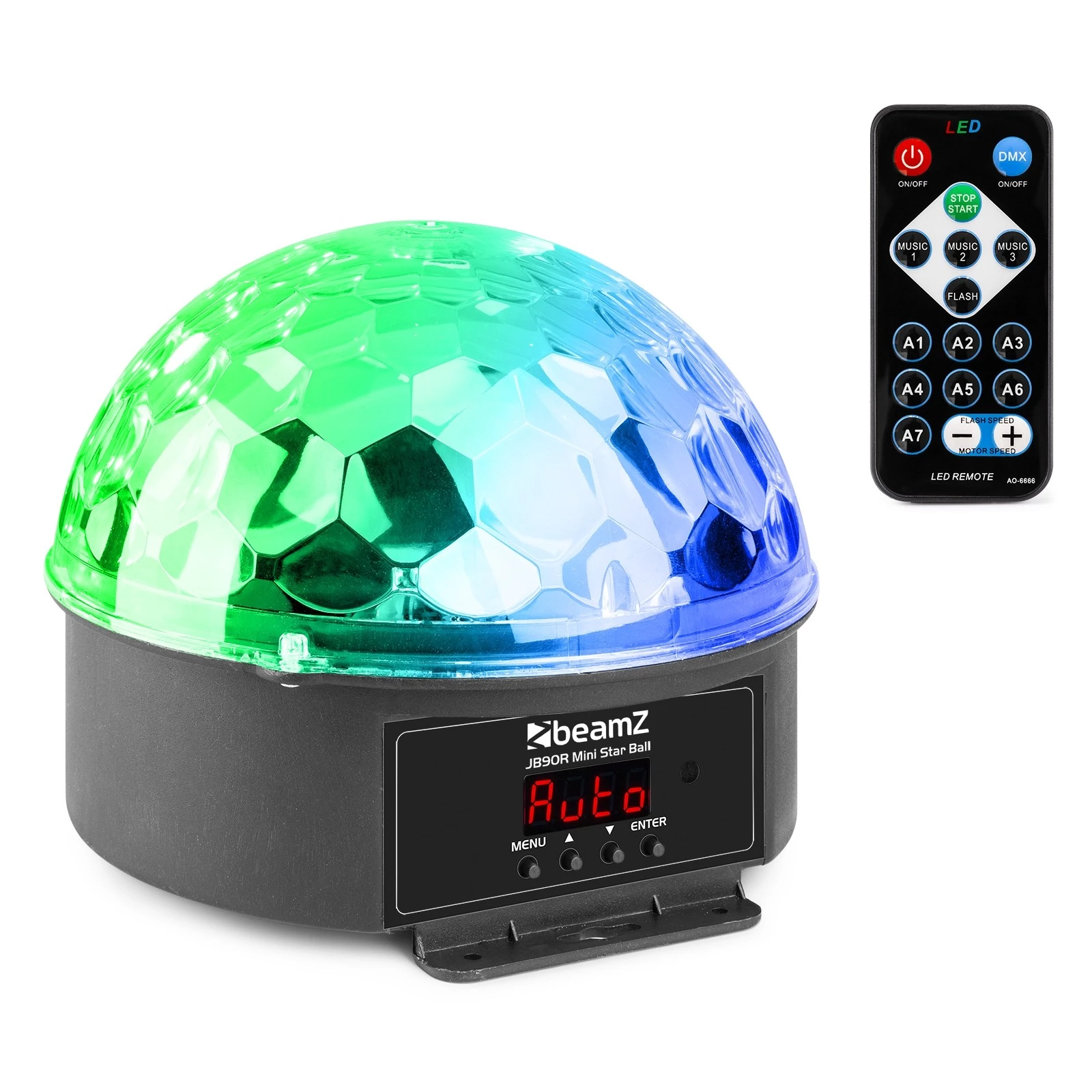 BeamZ JB90R Mini Star Ball DMX LED 9 Farben