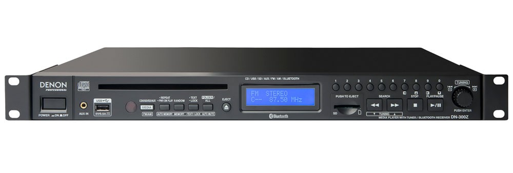 Denon Pro DN-300ZB 1 HE 19" CD / SD / USB / BT Player mit AM/FM Tuner