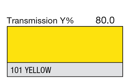 Farbfilterbogen  101 gelb, 122 cm x 51 cm