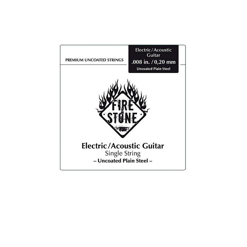 Fire & Stone Einzelsaite 008 für Elektrik / Western Gitarre 
