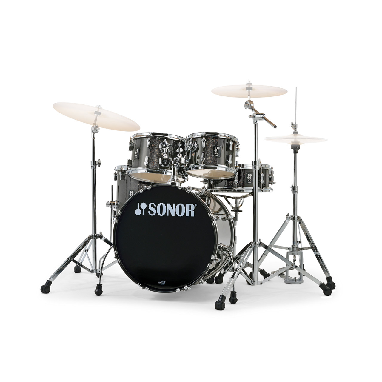 Sonor AQX Kids Drum Set Black Midnight Sparkle inkl Hocker, Hardware und Becken