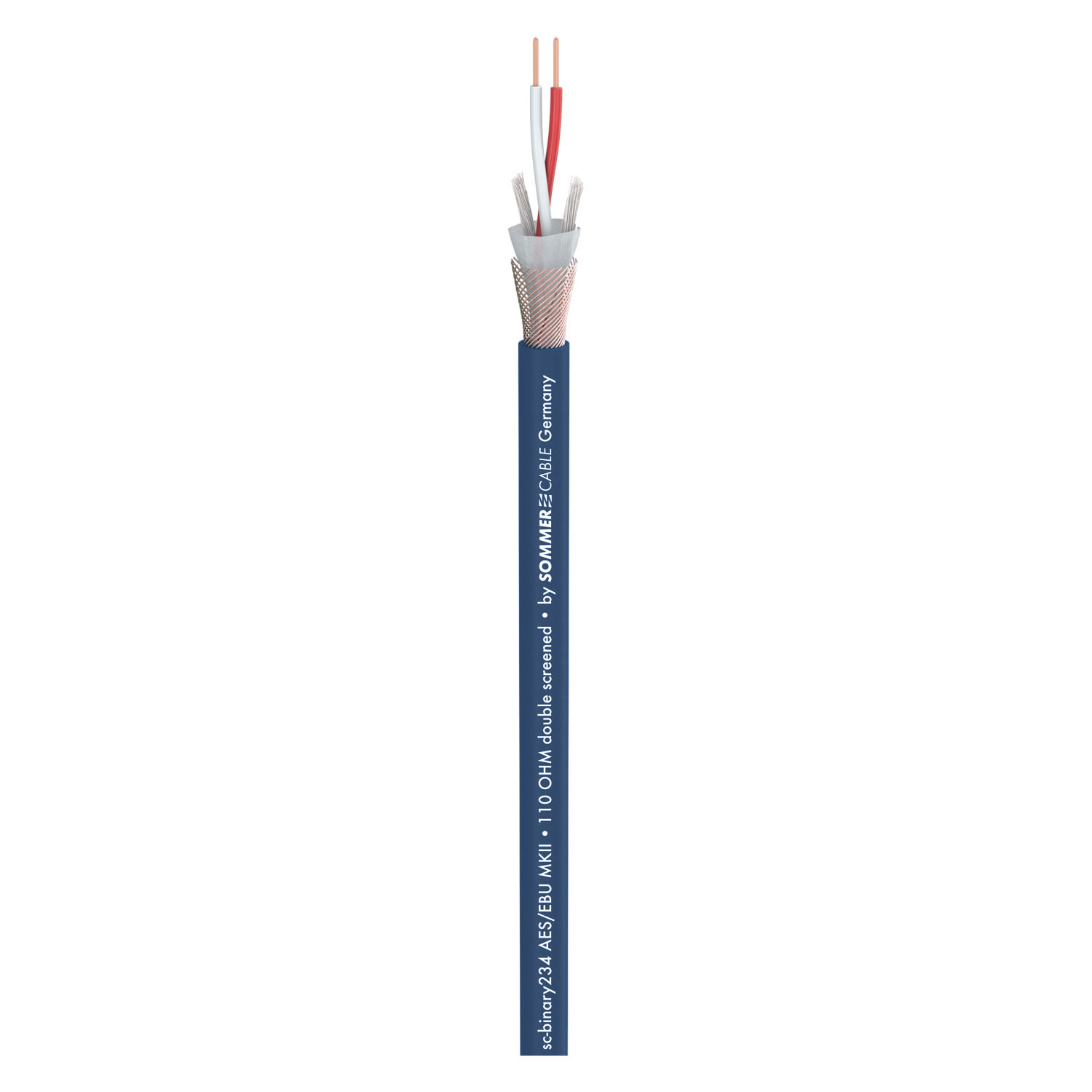 Sommer DMX Kabel DMX Binary 234 AES/EBU MKII; 2 x 0,34 mm²; PVC Ø 6,20 mm; blau 