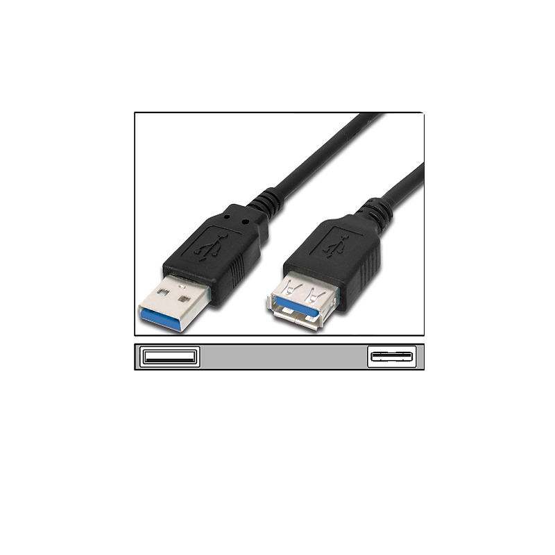 USB Kabel Stecker A / Kupplung A 3m Verlängerung 