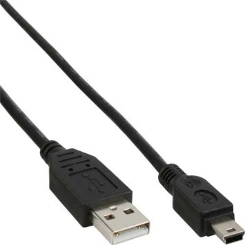 USB Kabel Stecker A / B mini Stecker B 5 m schwarz